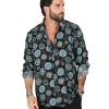 Abbigliamento SAVEONE Camicie | Tobago - Camicia Classica Fantasia Circolare Nera