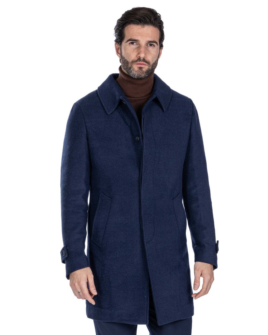 Abbigliamento SAVEONE Cappotti E Giubbotti | Jean - Cappotto Monopetto Blu