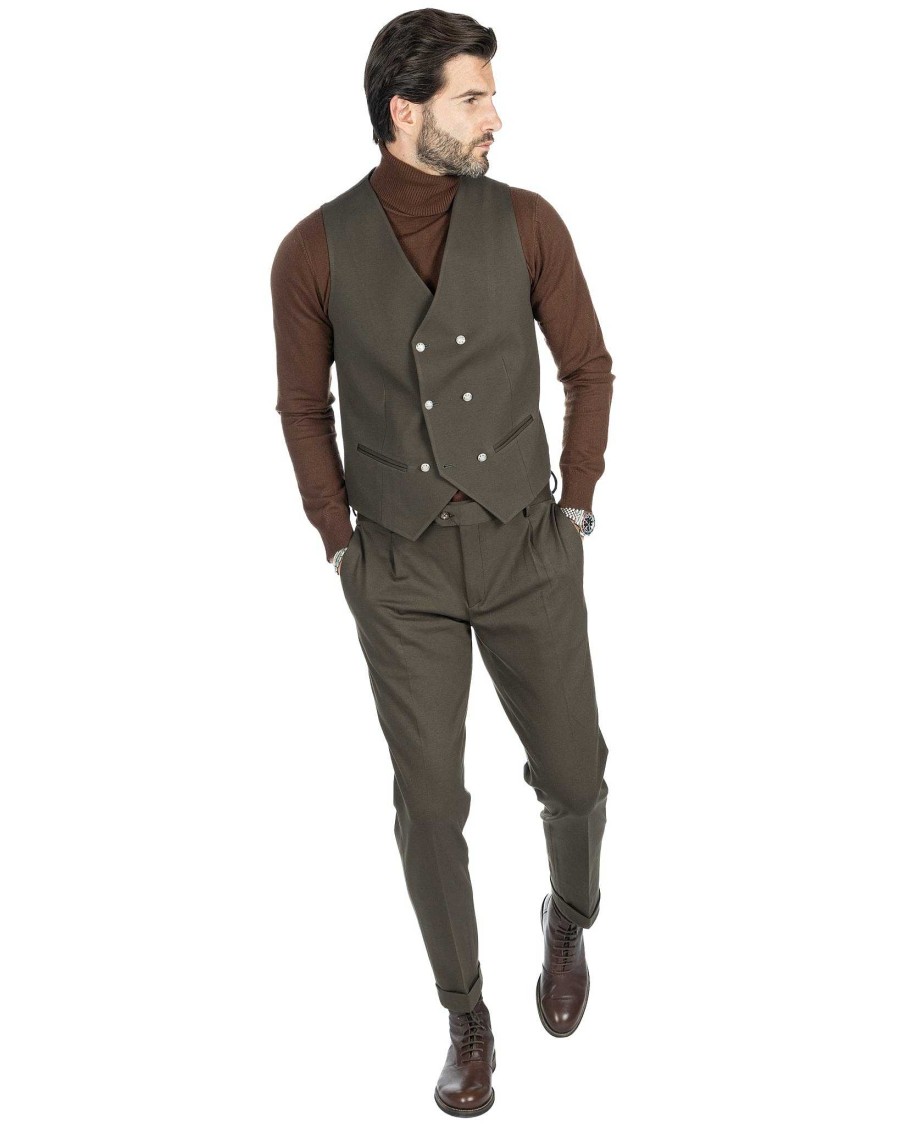 Abbigliamento SAVEONE Gilet | Mustang - Gilet Doppiopetto In Punto Milano Militare