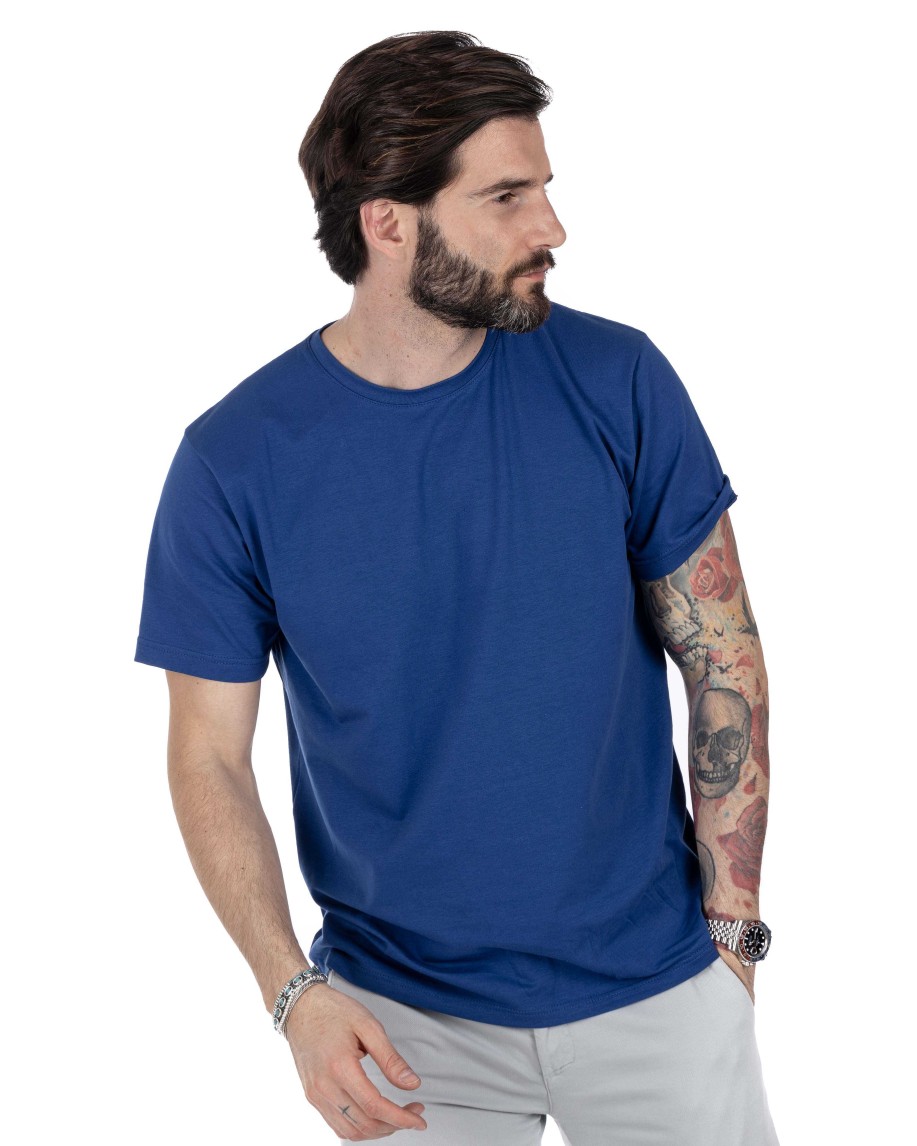 Abbigliamento SAVEONE T-Shirts | Harry - T-Shirt Denim In Cotone Stretch