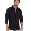 Abbigliamento SAVEONE Camicie | Camicia - Basic Classica Nera In Cotone