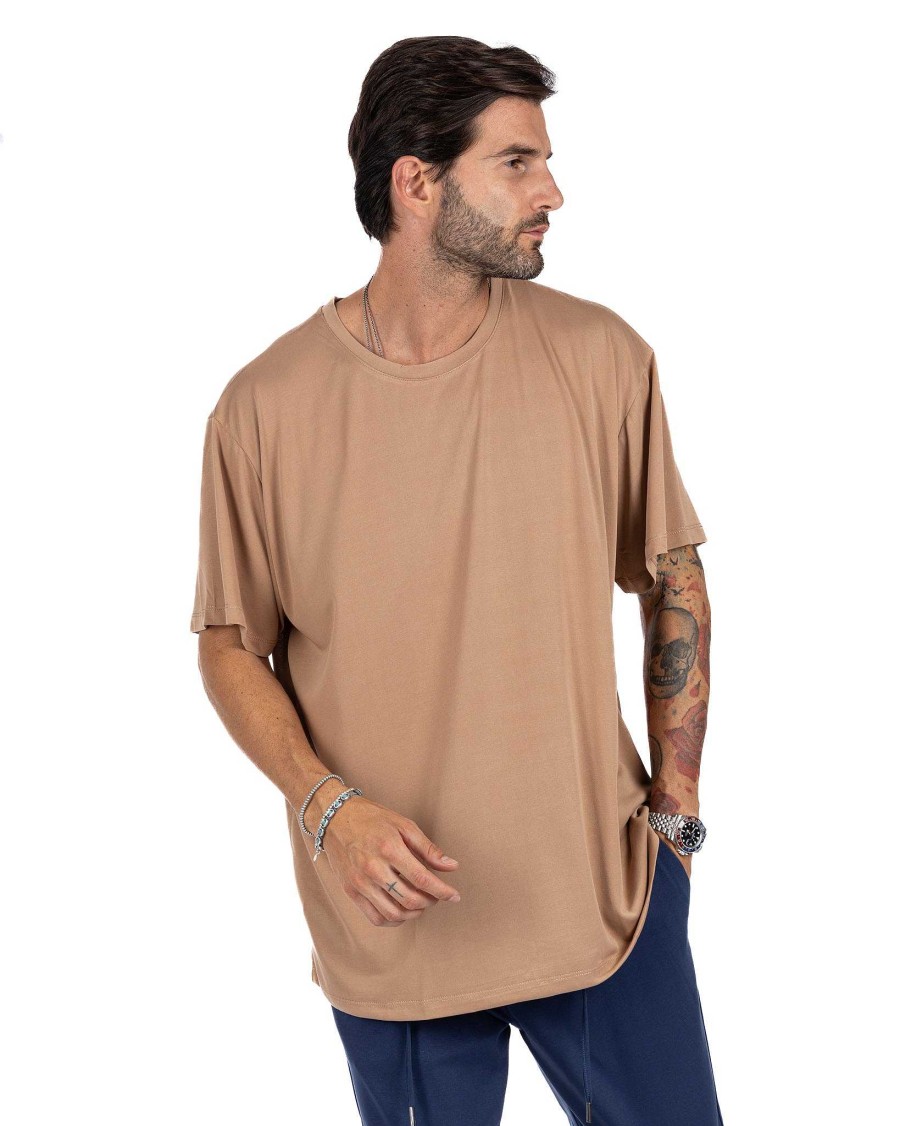 Abbigliamento SAVEONE T-Shirts | Owen - T-Shirt Beige Oversize