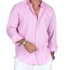 Abbigliamento SAVEONE Camicie | Positano - Camicia Coreana Rosa In Lino