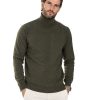 Abbigliamento SAVEONE Maglioni | Yves - Maglione Dolcevita In Misto Cachemire Verde