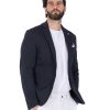 Abbigliamento SAVEONE Blazer E Giacche | Shelby - Giacca Monopetto Punto Milano Blu