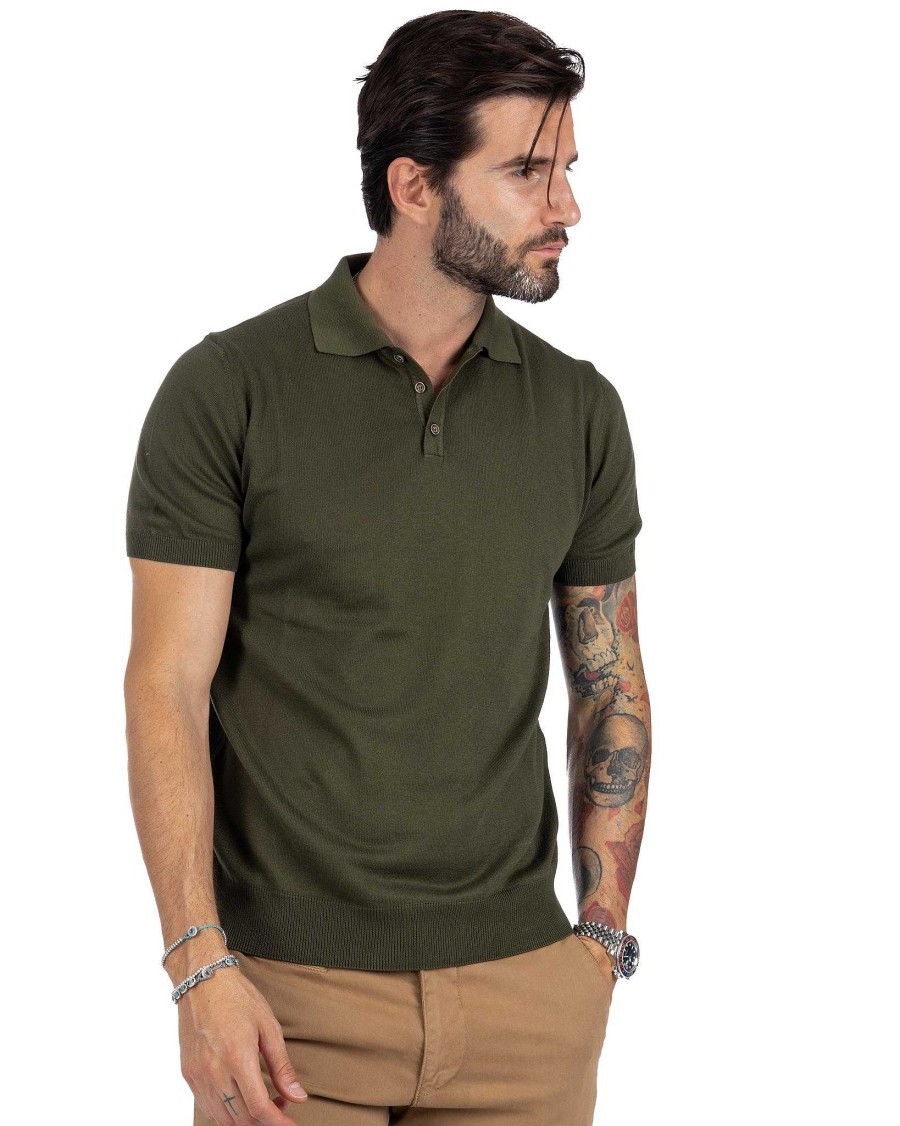 Abbigliamento SAVEONE Polo | Roger - Polo Militare In Maglia