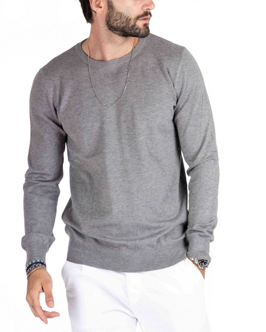 Abbigliamento SAVEONE Maglioni | Girocollo Basic Grigio