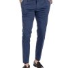 Abbigliamento SAVEONE Pantaloni | Miles - Pantalone Con Pinces Blu