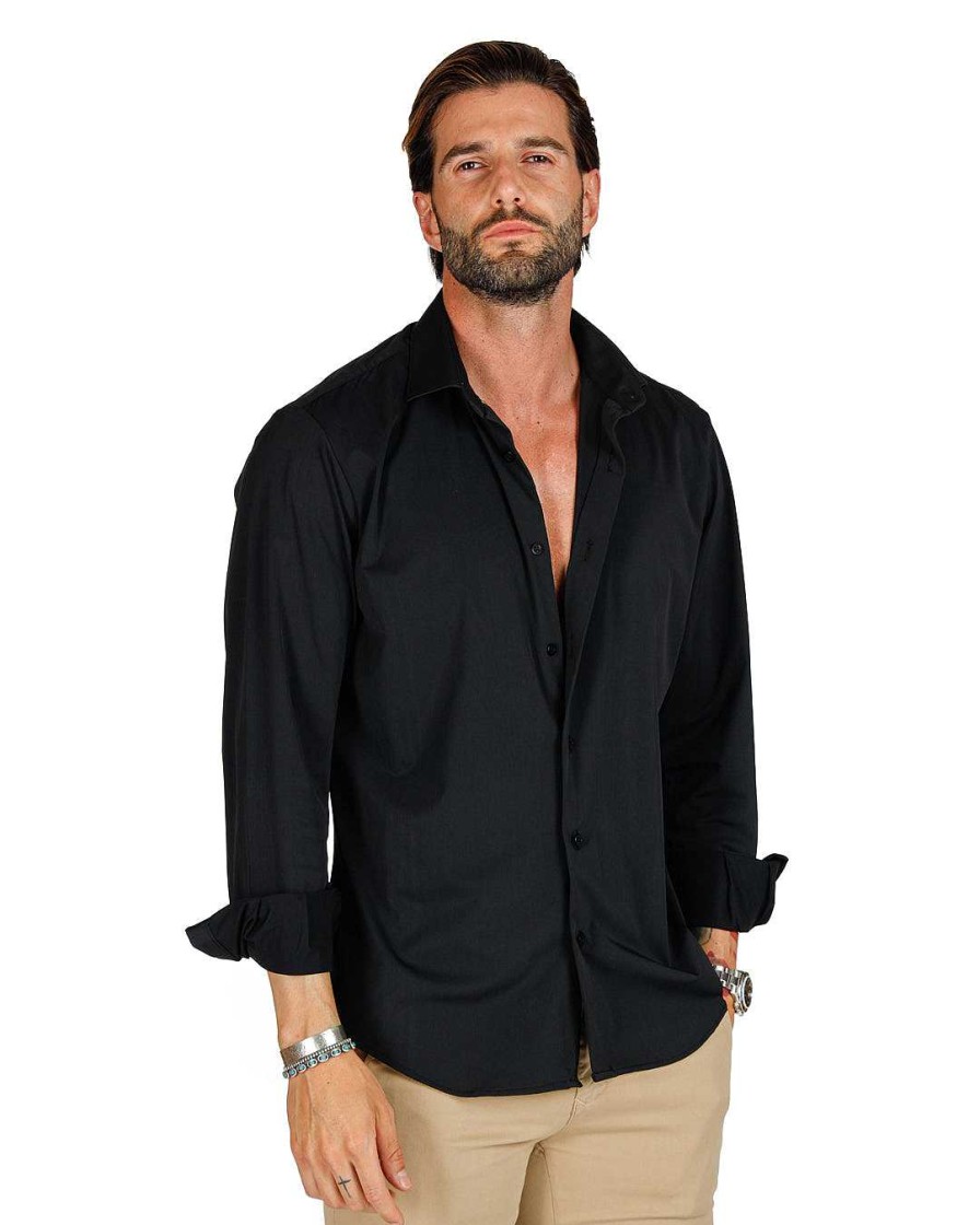 Abbigliamento SAVEONE Camicie | Teck - Camicia Tecnica Classica Nera