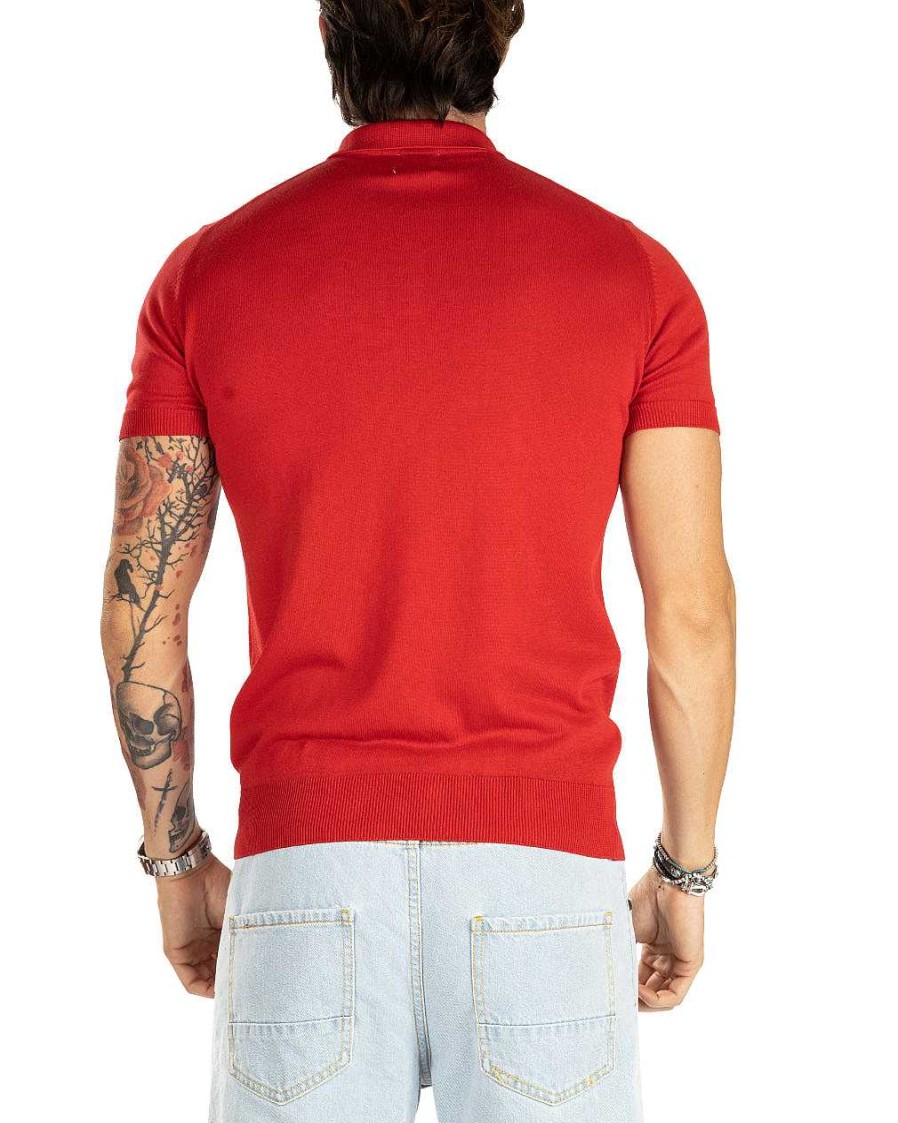 Abbigliamento SAVEONE Polo | Roger - Polo Rossa In Maglia