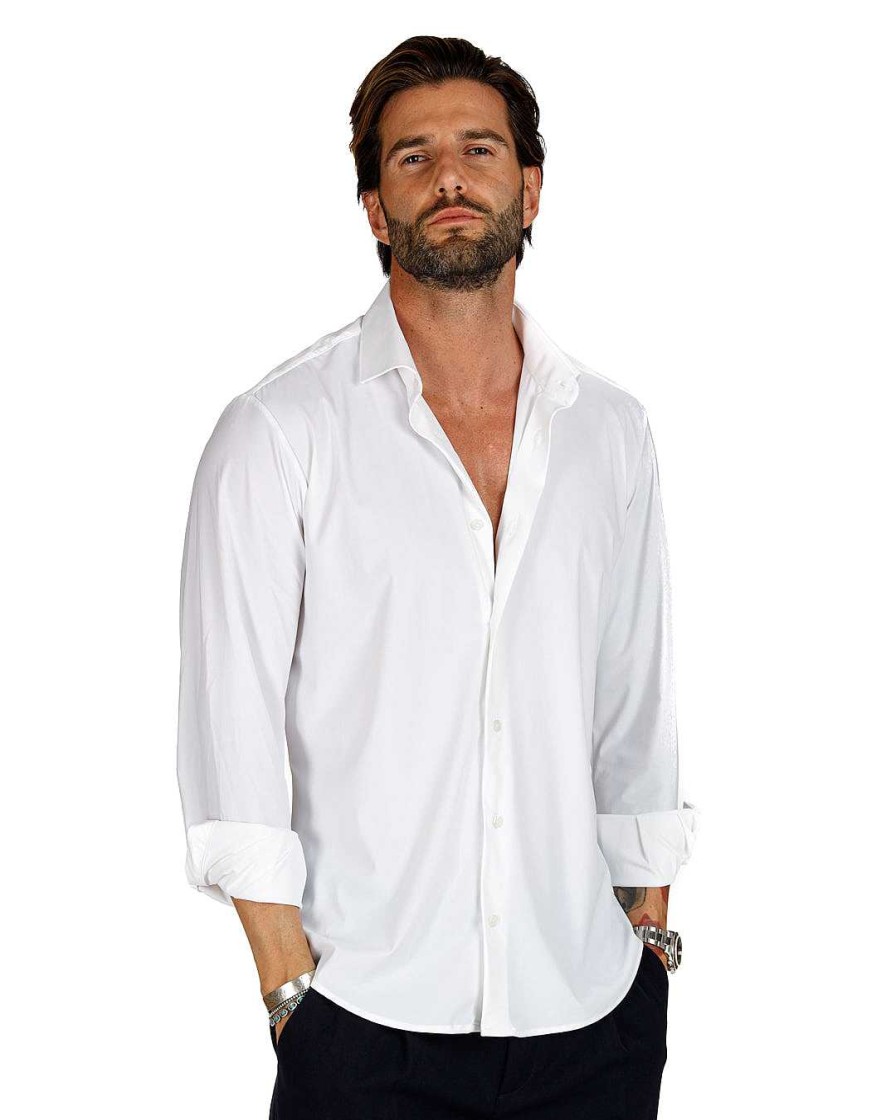 Abbigliamento SAVEONE Camicie | Teck - Camicia Tecnica Classica Bianca