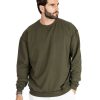 Abbigliamento SAVEONE Felpe | Kyoto - Felpa Oversize Cuciture A Vista Verde