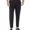 Abbigliamento SAVEONE Pantaloni | Larry - Pantalaccio Nero In Cotone Estivo