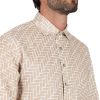 Abbigliamento SAVEONE Camicie | Riggiola - Camicia Stampata Beige In Lino