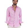 Abbigliamento SAVEONE Camicie | Praiano - Camicia Francese In Lino Rosa