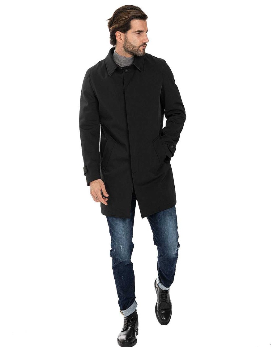 Abbigliamento SAVEONE Cappotti E Giubbotti | Tyler - Trench Tecnico Nero