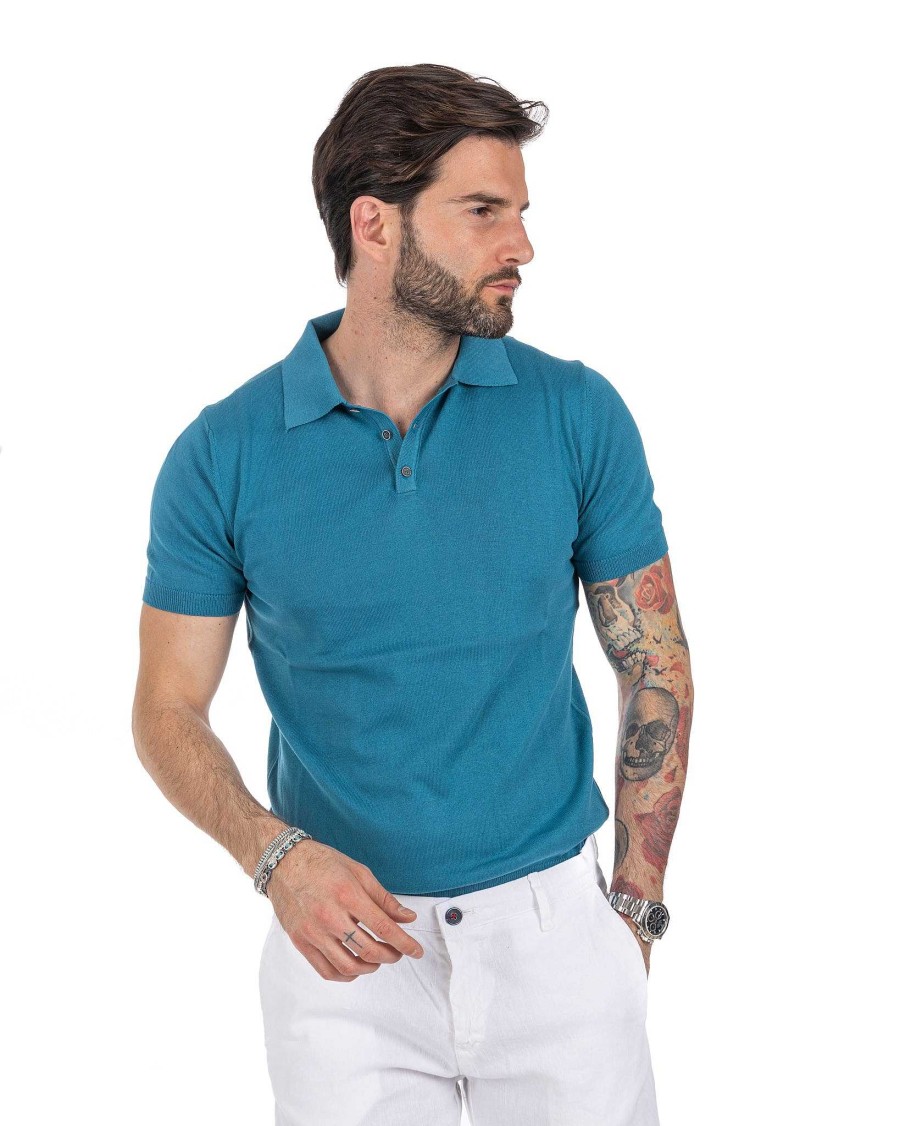 Abbigliamento SAVEONE Polo | Roger - Polo Ottanio In Maglia