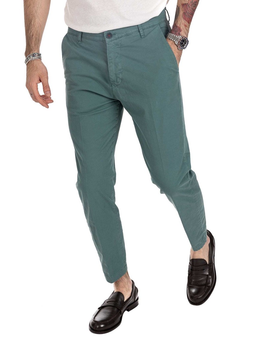 Abbigliamento SAVEONE Pantaloni | Lauren - Pantalone Capri Verde