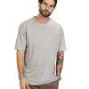 Abbigliamento SAVEONE T-Shirts | Tee - T-Shirt Grigia Basic Armaturata