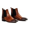 Scarpe SAVEONE | Dre - Chelsea Boots In Pelle Marrone Sporcata