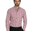 Abbigliamento SAVEONE Camicie | Camicia - Slim Fit Riga Media Bordeaux