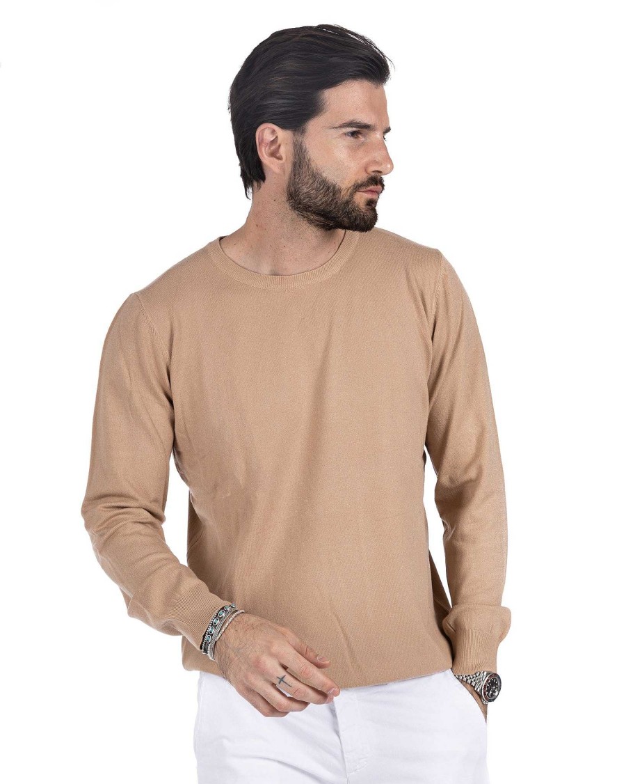 Abbigliamento SAVEONE Maglioni | Girocollo Basic Beige