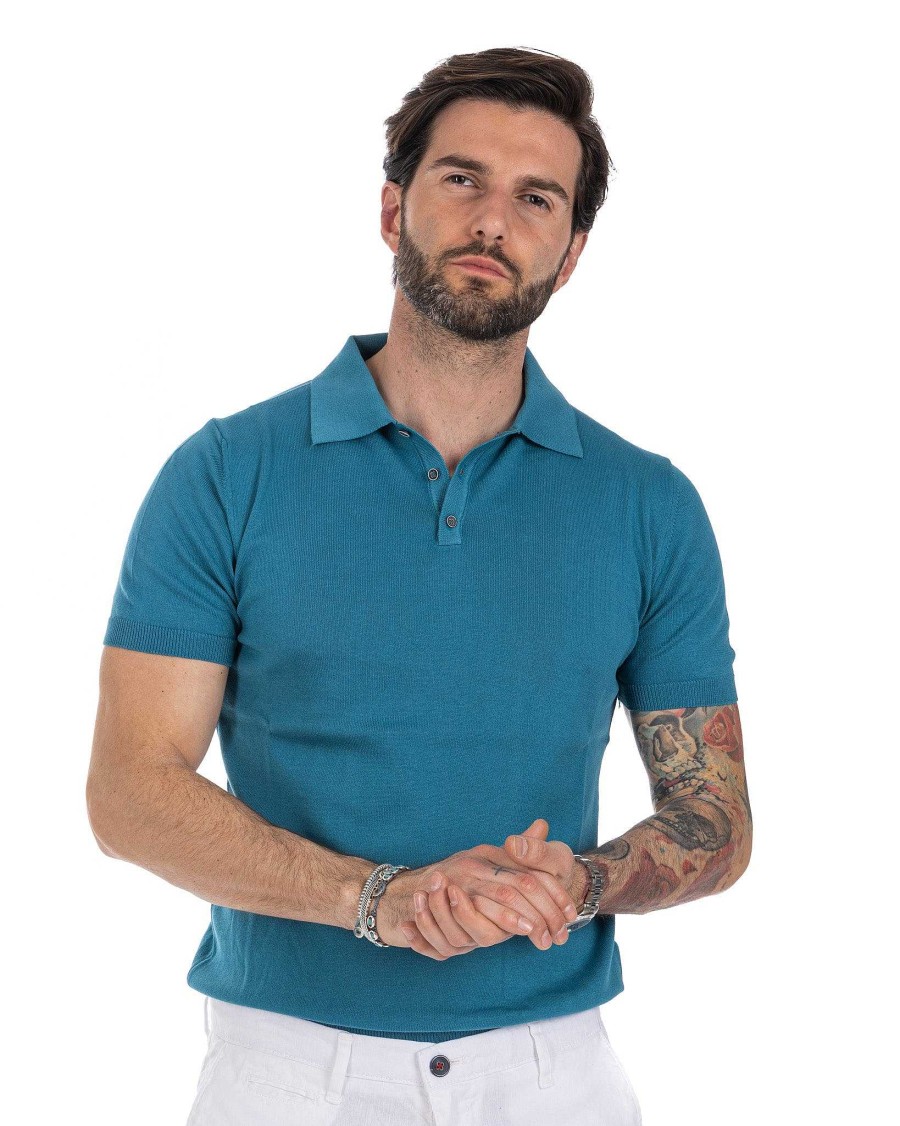 Abbigliamento SAVEONE Polo | Roger - Polo Ottanio In Maglia