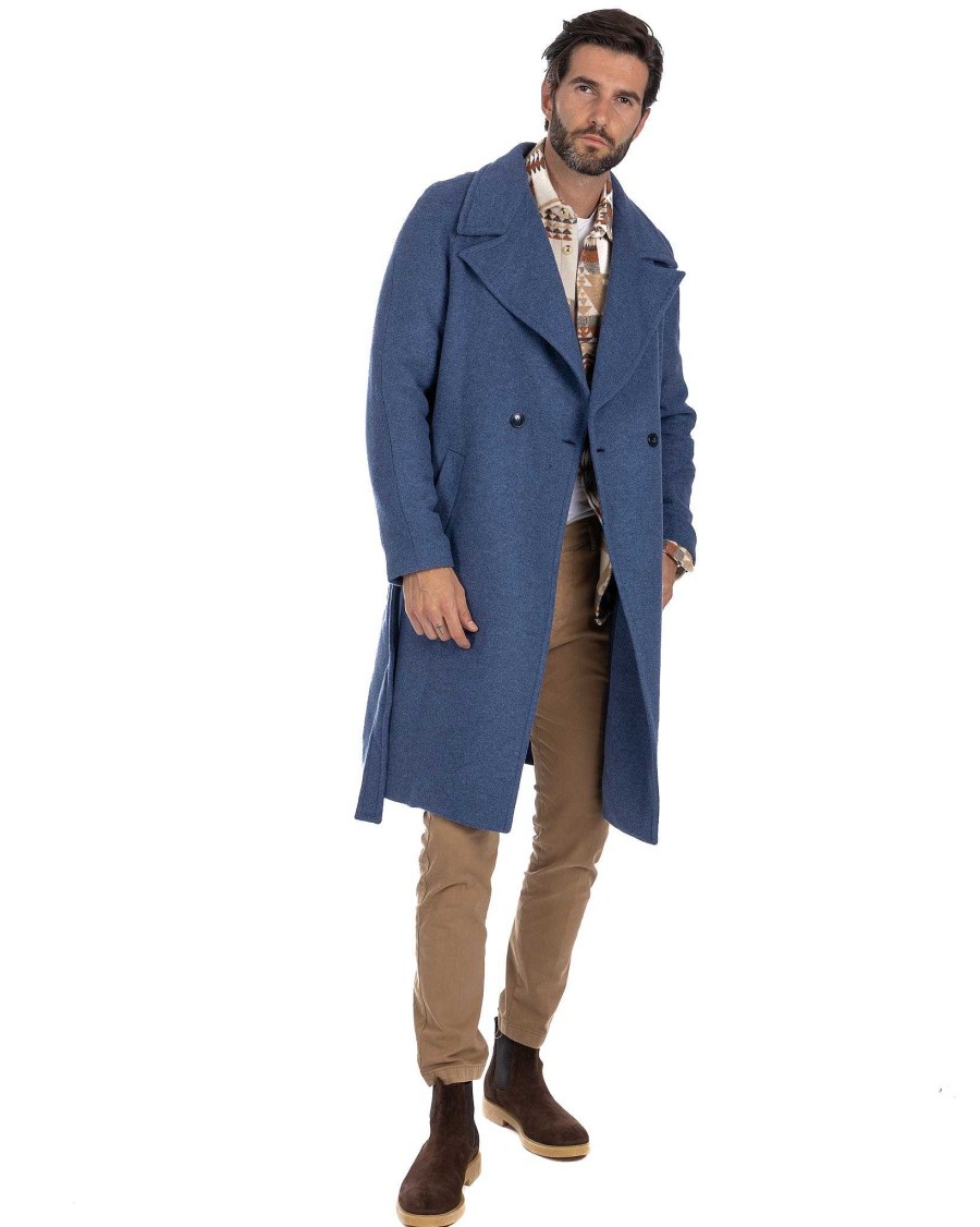 Abbigliamento SAVEONE Cappotti E Giubbotti | Claude - Cappotto Vestaglia Denim