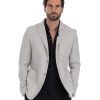 Abbigliamento SAVEONE Blazer E Giacche | Ragusa - Giacca Monopetto A Nido D'Ape Beige