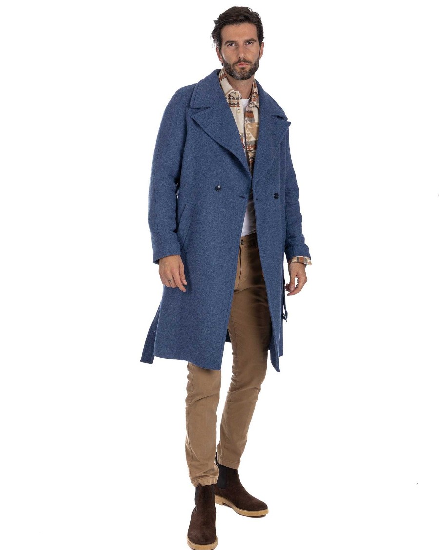 Abbigliamento SAVEONE Cappotti E Giubbotti | Claude - Cappotto Vestaglia Denim