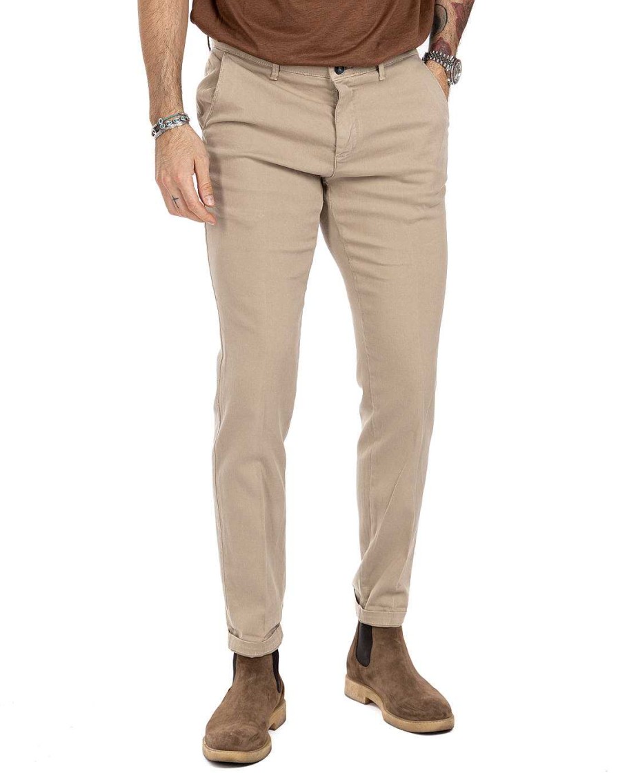 Abbigliamento SAVEONE Pantaloni | Jack - Pantalone Armaturato Beige