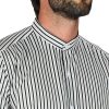 Abbigliamento SAVEONE Camicie | Grenada - Camicia Coreana Fantasia A Righe Grigia