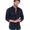 Abbigliamento SAVEONE Camicie | Camicia - Basic Coreana Blu In Cotone