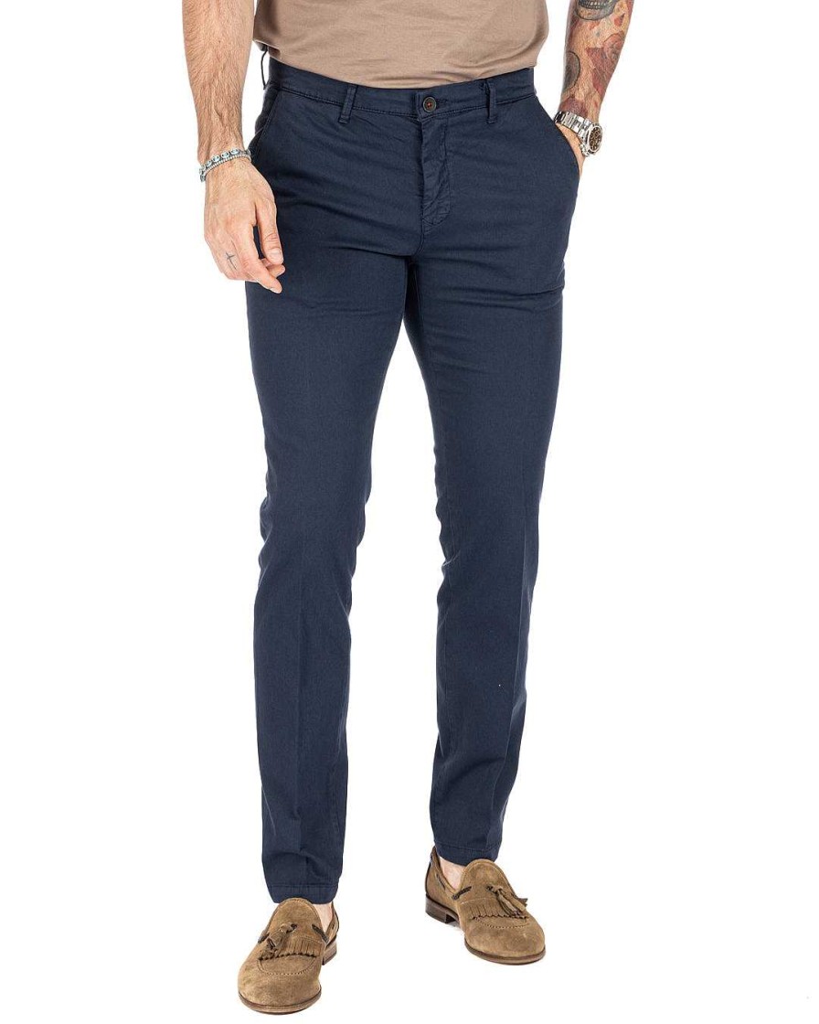 Abbigliamento SAVEONE Pantaloni | Bill - Pantalone Armaturato Blu