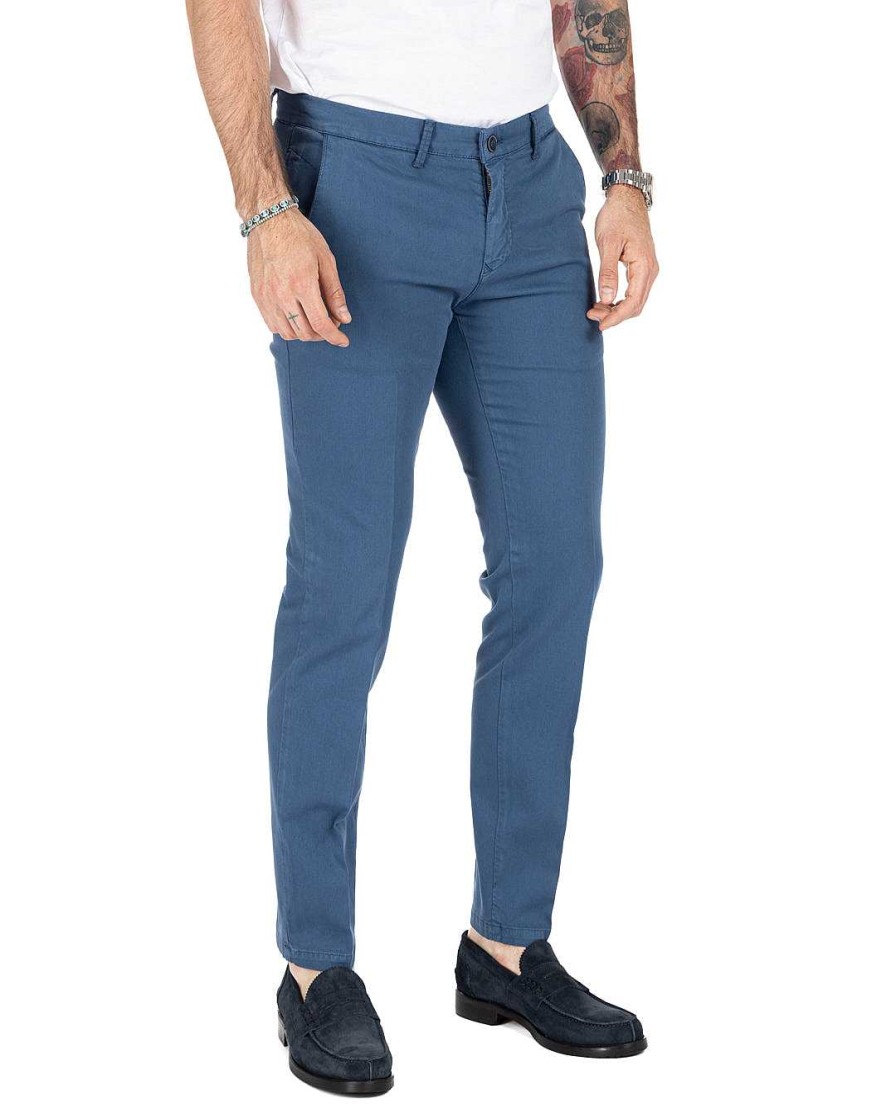 Abbigliamento SAVEONE Pantaloni | Bill - Pantalone Armaturato Indaco