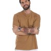 Abbigliamento SAVEONE T-Shirts | Favignana - T-Shirt In Lino Cammello