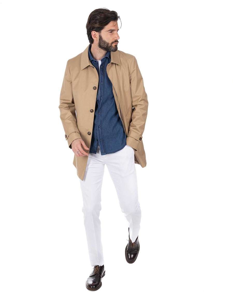 Abbigliamento SAVEONE Cappotti E Giubbotti | Mantova - Trench Sfoderato Beige