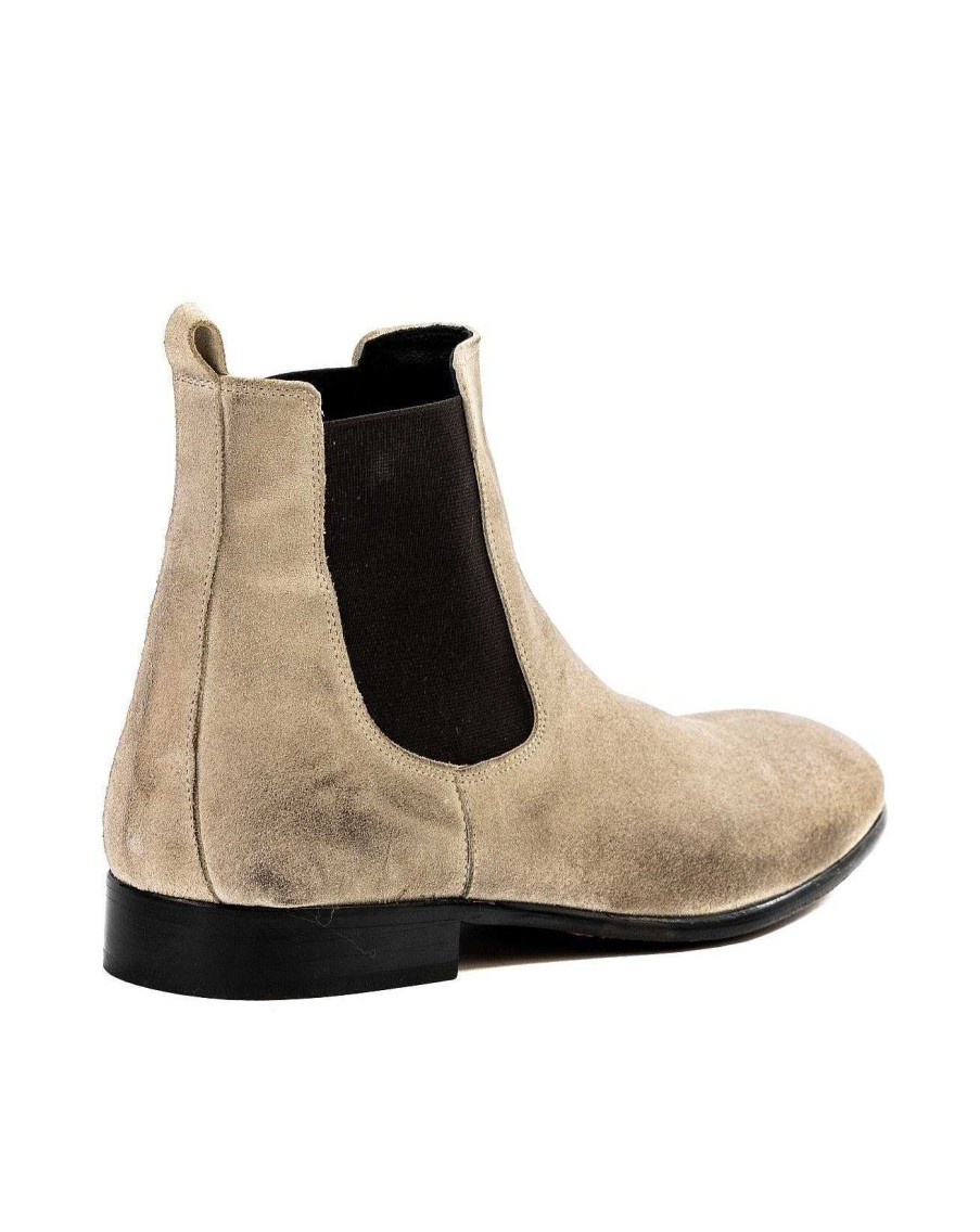 Scarpe SAVEONE | Dre - Chelsea Boots Panna Camoscio