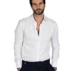 Abbigliamento SAVEONE Camicie | Camicia - Slim Fit Bianca In Jersey