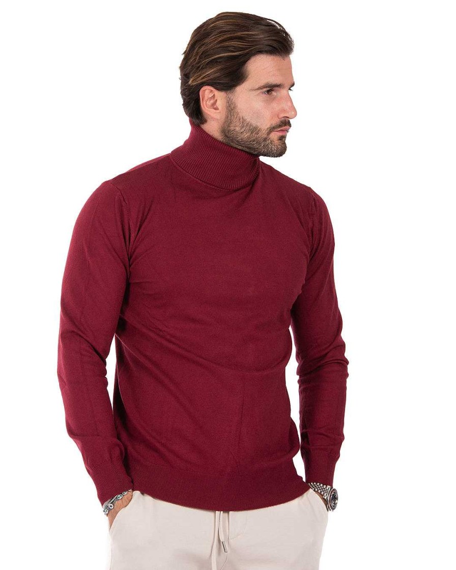 Abbigliamento SAVEONE Maglioni | Dolcevita Basic Bordeaux