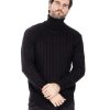 Abbigliamento SAVEONE Maglioni | Crovie - Maglione Nero Con Trecce Collo Alto