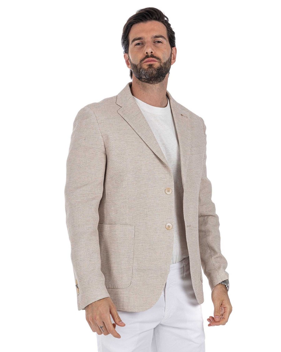 Abbigliamento SAVEONE Blazer E Giacche | Locorotondo - Giacca Monopetto Spago