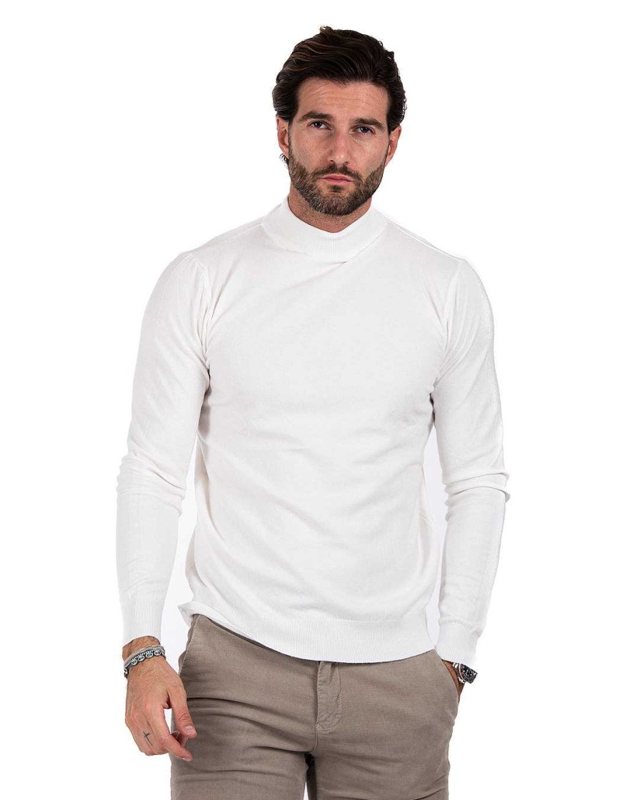 Abbigliamento SAVEONE Maglioni | Lupetto Basic Bianco