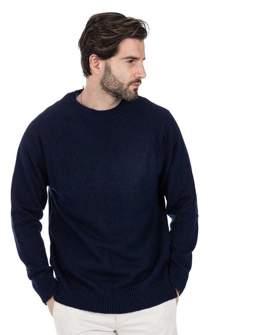 Abbigliamento SAVEONE Maglioni | Nimega - Maglione Rasato Blu