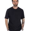 Abbigliamento SAVEONE T-Shirts | Favignana - T-Shirt In Lino Nera