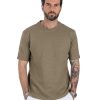 Abbigliamento SAVEONE T-Shirts | Favignana - T-Shirt In Lino Militare