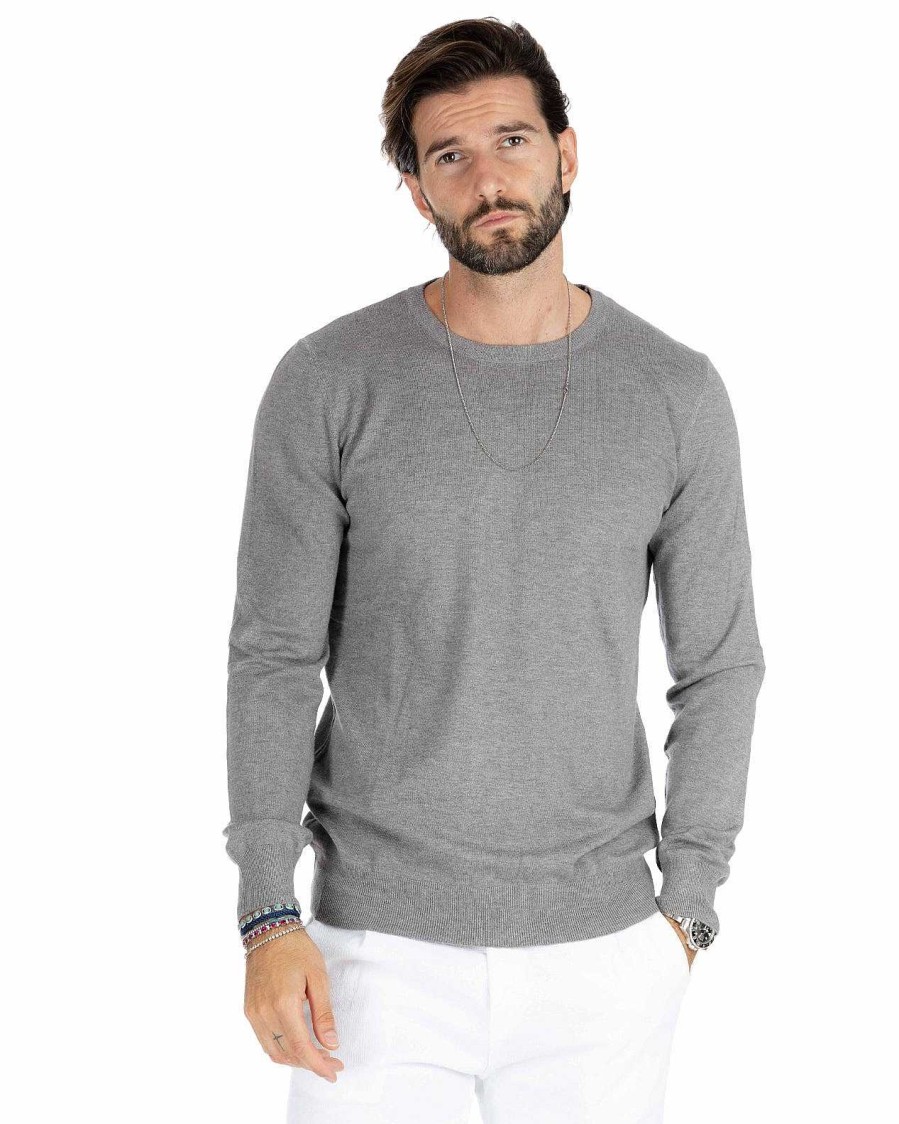 Abbigliamento SAVEONE Maglioni | Girocollo Basic Grigio