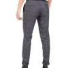 Abbigliamento SAVEONE Pantaloni | Italian - Pantalone Vita Alta Quadro Grigio