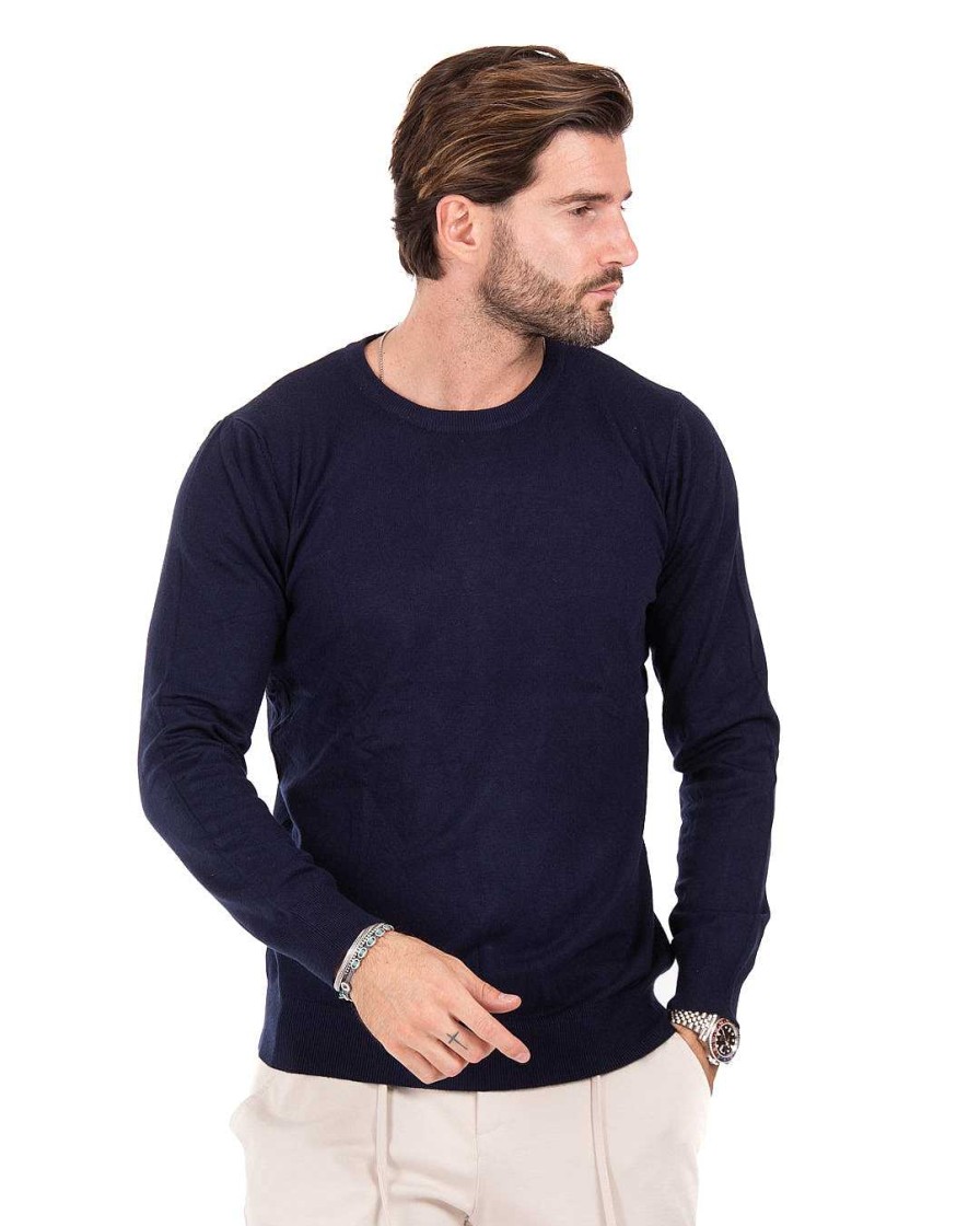 Abbigliamento SAVEONE Maglioni | Girocollo Basic Blu