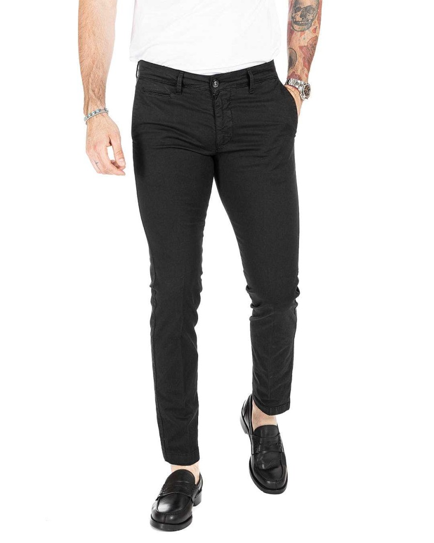 Abbigliamento SAVEONE Pantaloni | Frank - Pantalone Basic Nero